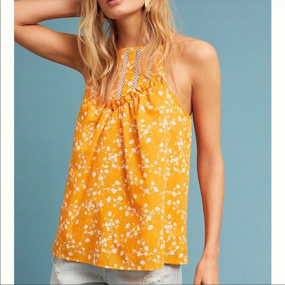 TRADED!!!  Anthropologie Martel floral tank top - Picture 3 of 4